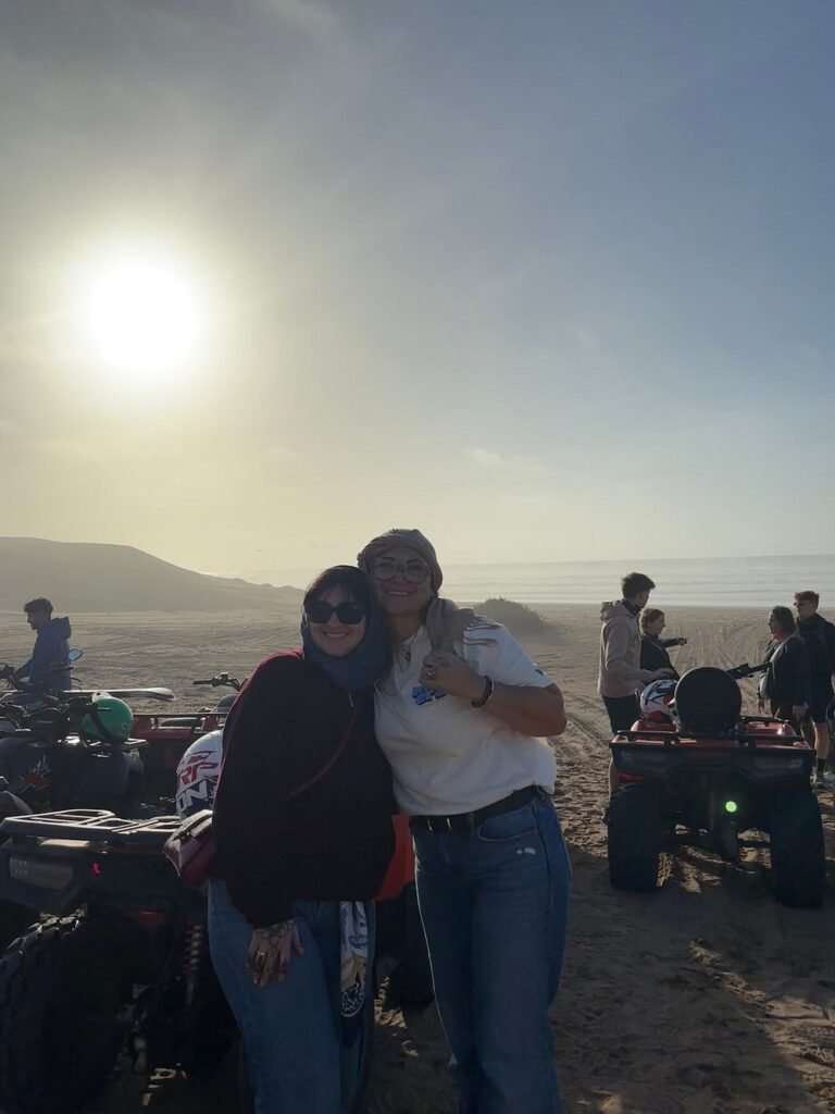 Riding a quad in the dunes of Agadir