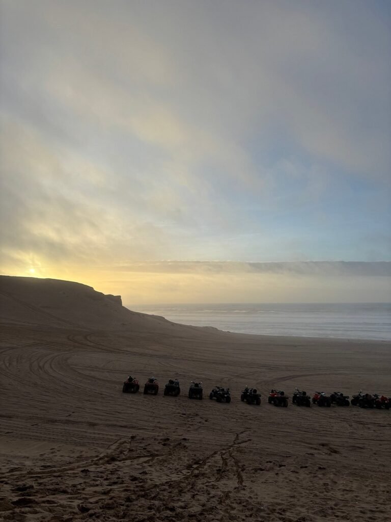 Riding a quad in the dunes of Agadir