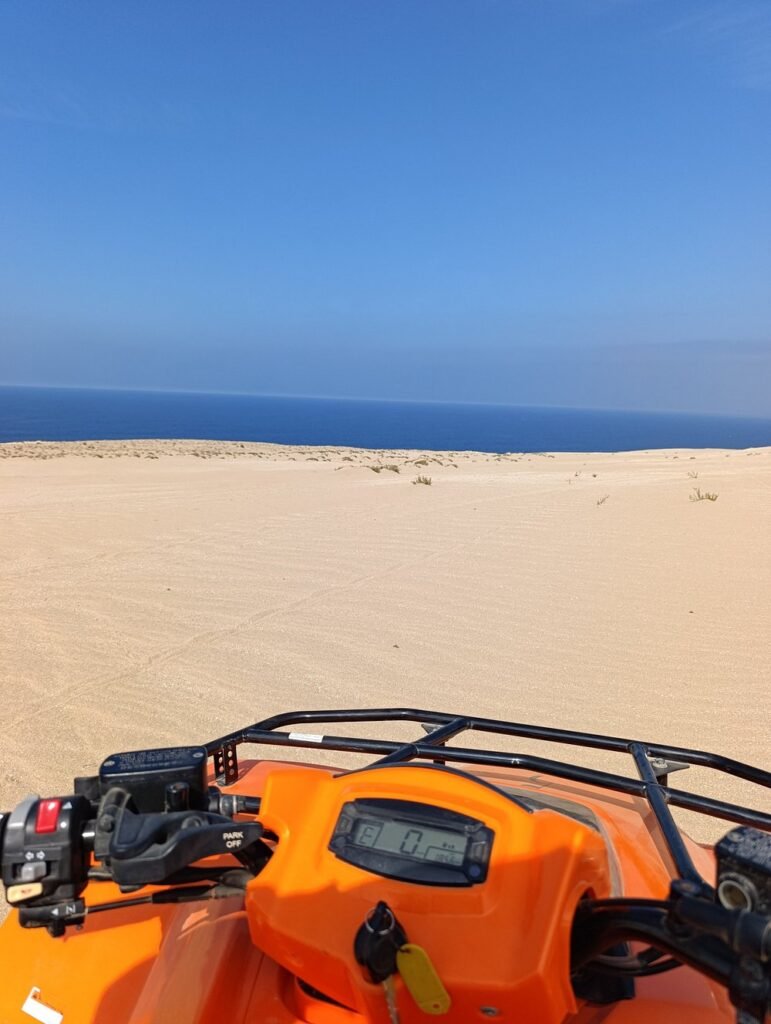Riding a quad in the dunes of Agadir
