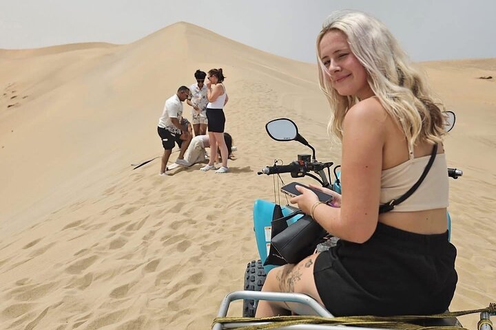 Riding a quad in the dunes of Agadir